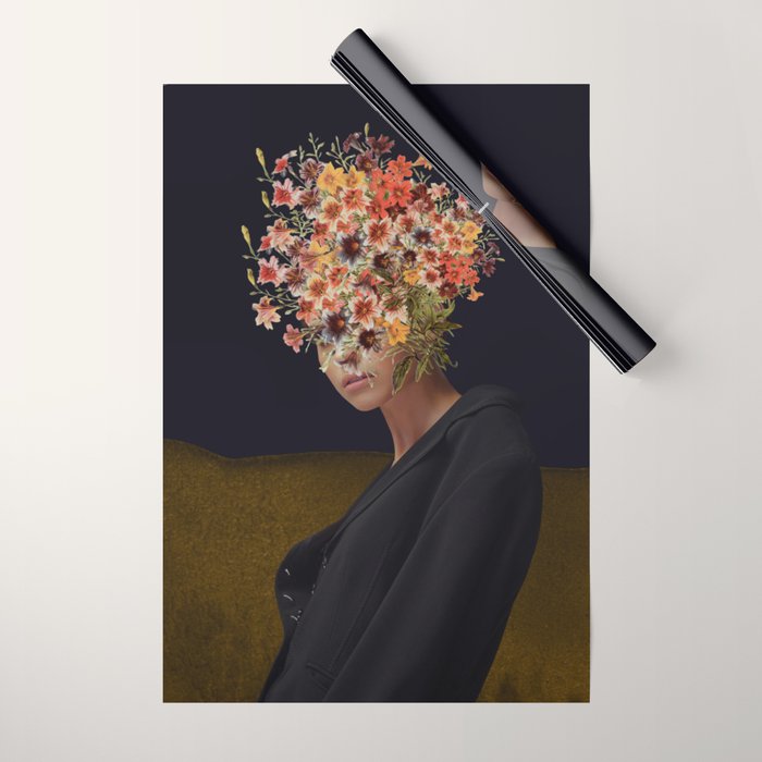 Floral Portrait 38 Wrapping Paper Gallery Image 1