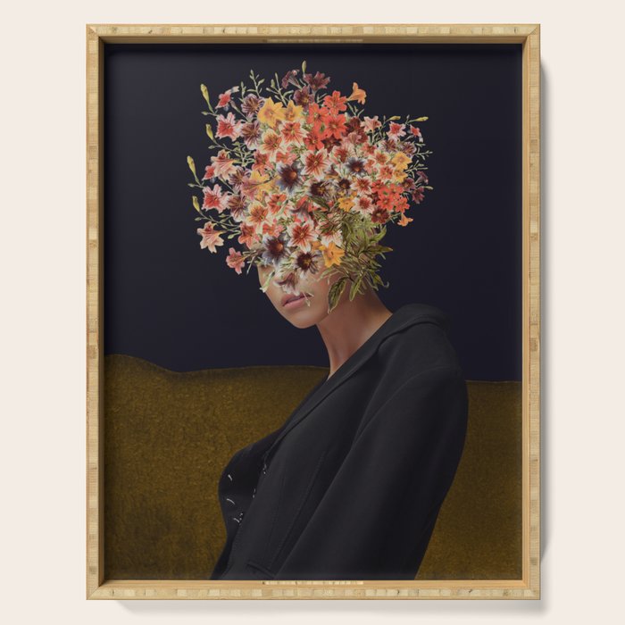 Floral Portrait 38 Serving Tray Gallery Image 1