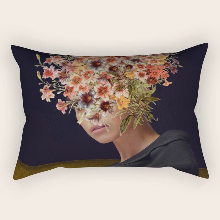 Floral Portrait 38 Rectangular Pillow Gallery Image 2