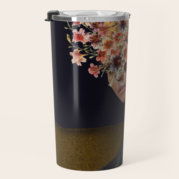 Floral Portrait 38 Travel Mug Gallery Image 3