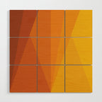 Geometric Triangles XI Retro Orange Wood Wall Art Gallery Image 1