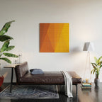 Geometric Triangles XI Retro Orange Wood Wall Art Gallery Image 2