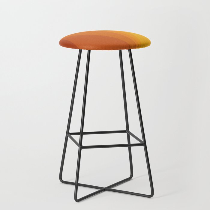 Geometric Triangles XI Retro Orange Stool Gallery Image 1