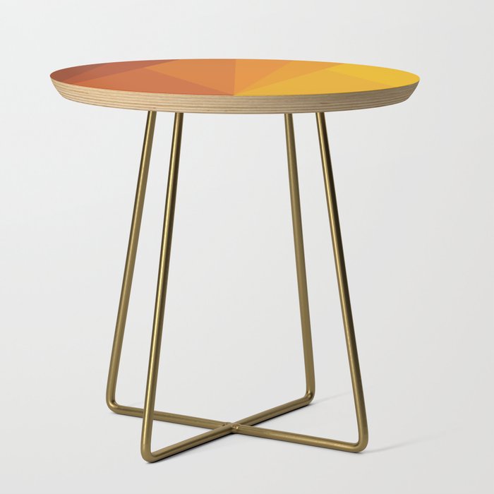 Geometric Triangles XI Retro Orange Side Table Gallery Image 1