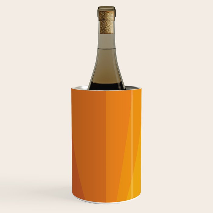 Geometric Triangles XI Retro Orange Wine Chiller Gallery Image 1