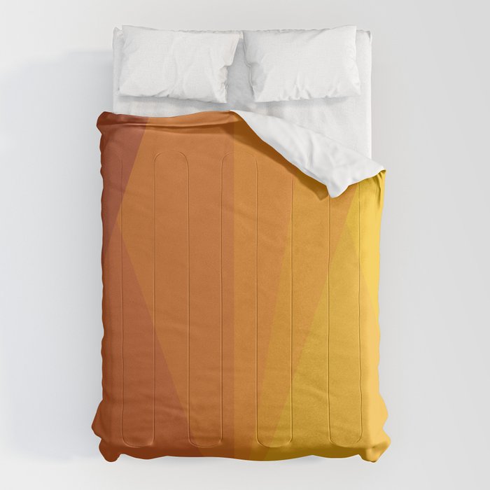 Geometric Triangles XI Retro Orange Comforter Gallery Image 6