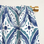 Boho Indigo Damask B Window Curtain Gallery Image 2