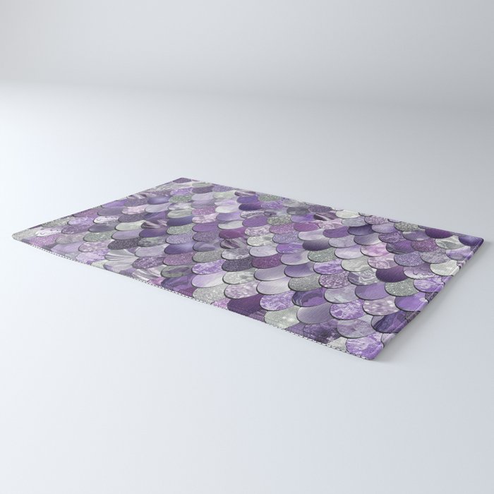 Mermaid Purple and Silver Rug Gallery Image 3
