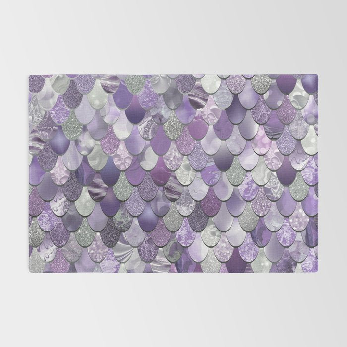 Mermaid Purple and Silver Rug Gallery Image 2