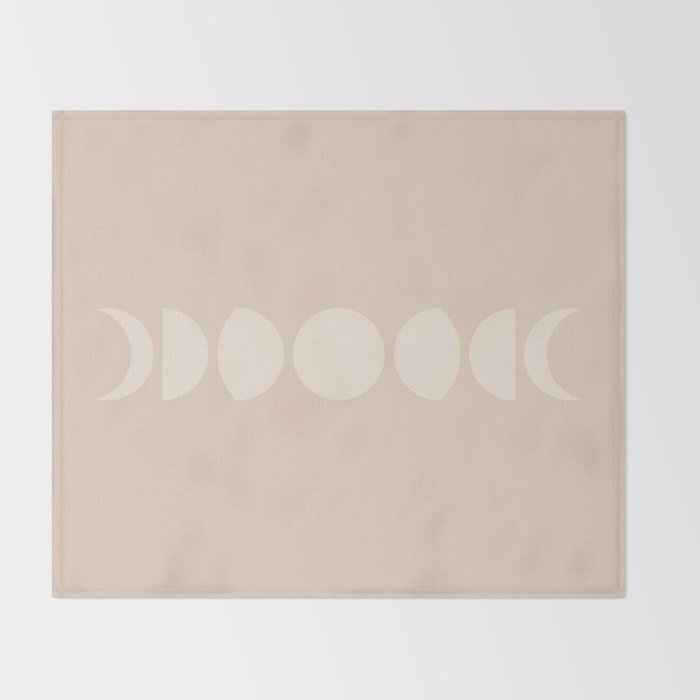 Minimal Moon Phases X Throw Blanket Gallery Image 2