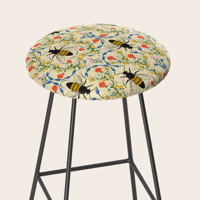 Bee Garden - Cream Stool Gallery Image 2