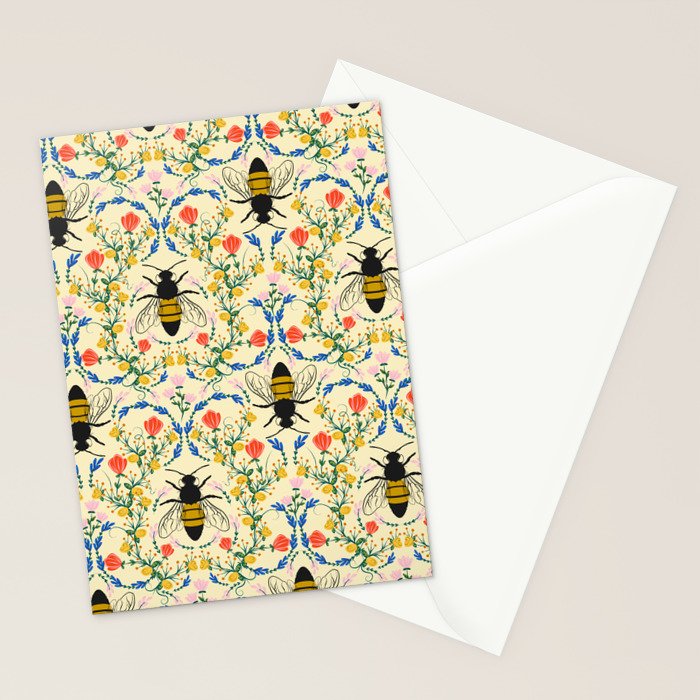 Bee Garden - Cream Stationery Card Gallery Image 2