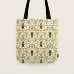 Bee Garden - Cream Tote Bag Gallery Image 1