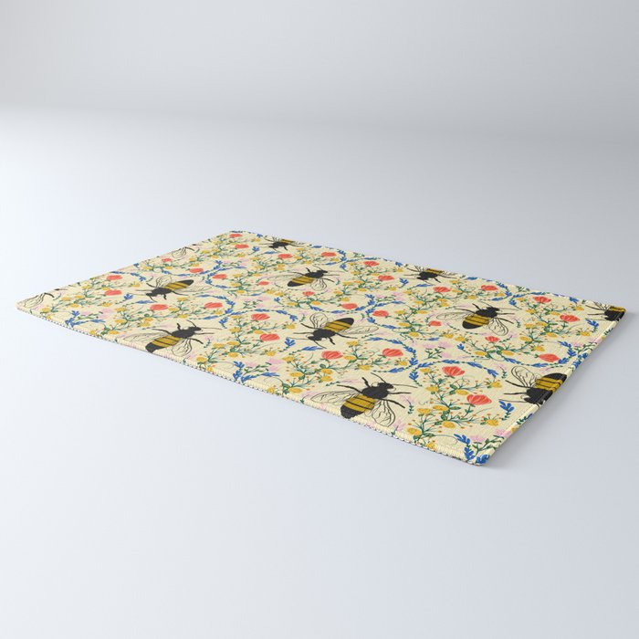Bee Garden - Cream Rug Gallery Image 3