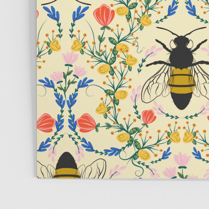 Bee Garden - Cream Poster Gallery Image 3