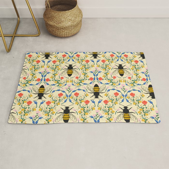 Bee Garden - Cream Rug Gallery Image 1