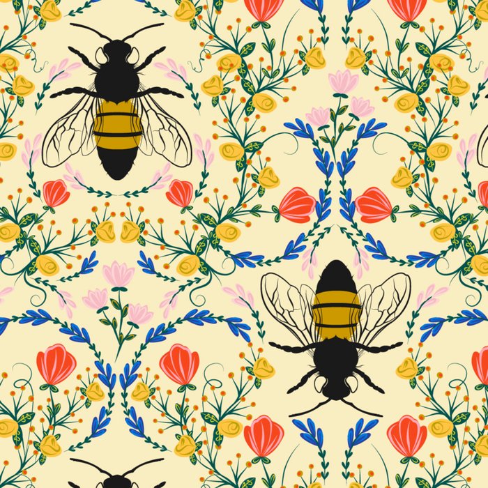 Bee Garden - Cream Coffee Mug Gallery Image 2