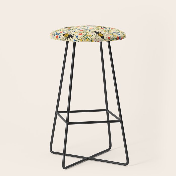 Bee Garden - Cream Stool Gallery Image 1