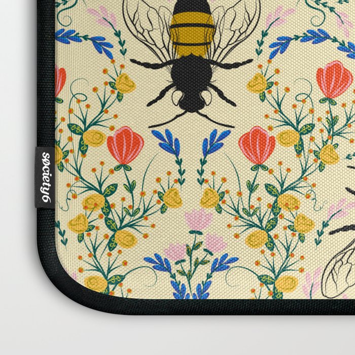 Bee Garden - Cream Laptop Sleeve Gallery Image 3