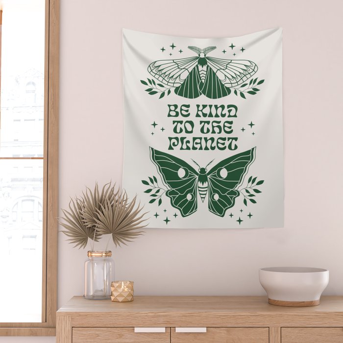 Be Kind to the Planet Wall Tapestry Gallery Image 2
