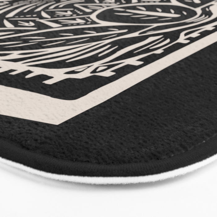 Woodcut Cactus Bath Mat Gallery Image 3