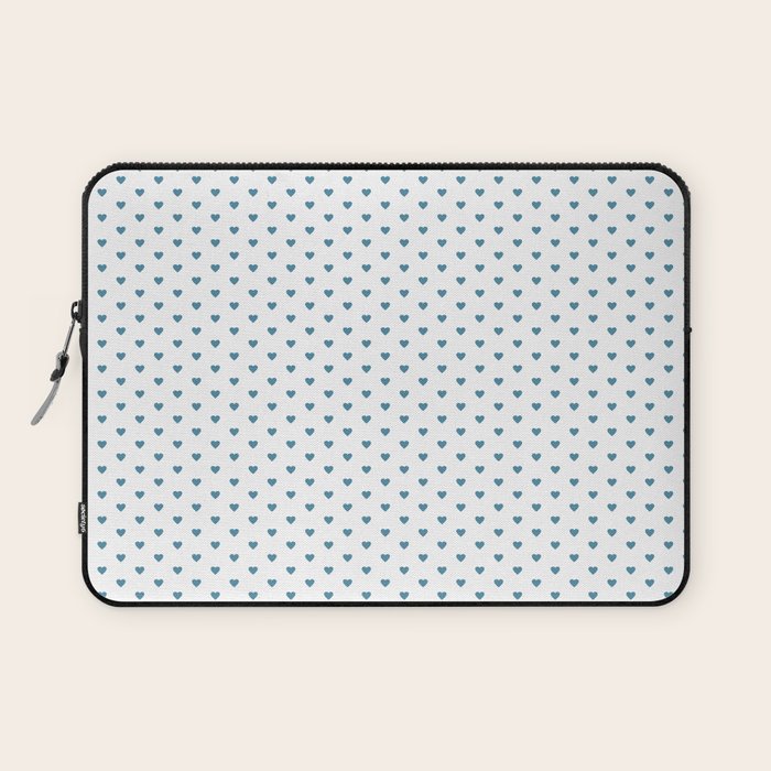 Small Blue heart pattern Laptop Sleeve Gallery Image 1