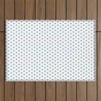 Small Blue heart pattern Outdoor Rug Gallery Image 1