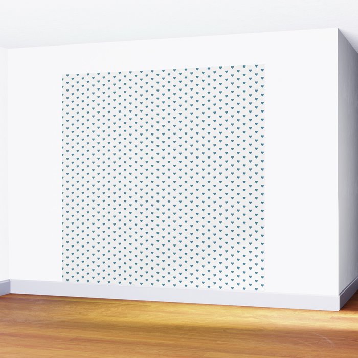 Small Blue heart pattern Wall Mural Gallery Image 2