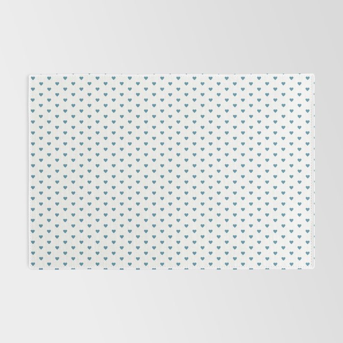 Small Blue heart pattern Rug Gallery Image 2