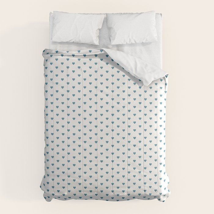Small Blue heart pattern Comforter Gallery Image 6