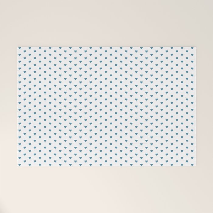 Small Blue heart pattern Welcome Mat Gallery Image 1