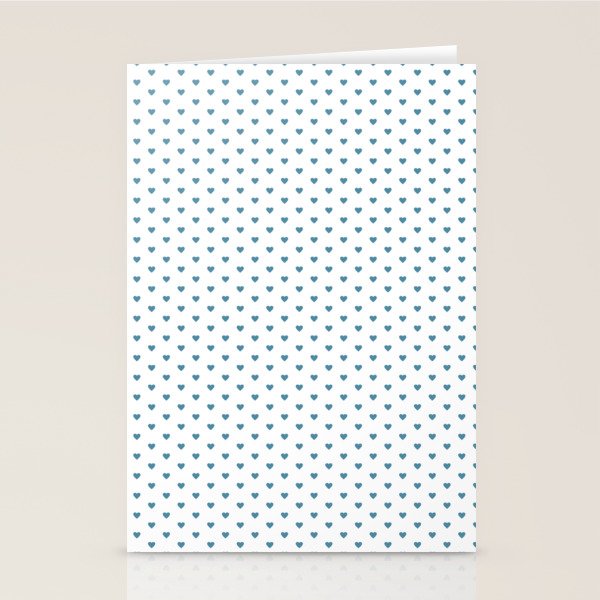 Small Blue heart pattern Stationery Card Gallery Image 2