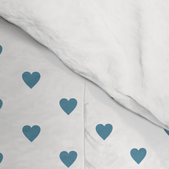 Small Blue heart pattern Comforter Gallery Image 4