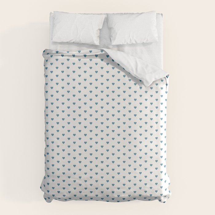 Small Blue heart pattern Duvet Cover Gallery Image 1
