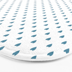 Small Blue heart pattern Bath Mat Gallery Image 3
