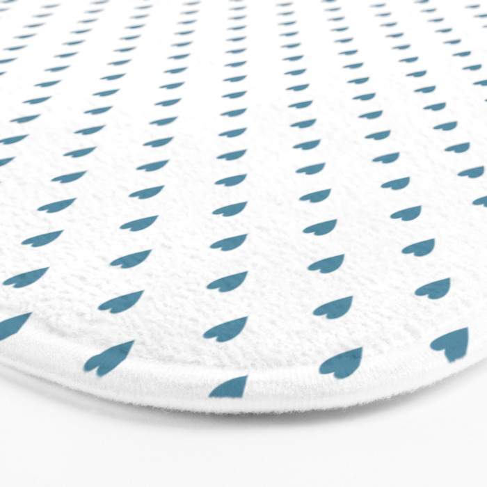 Small Blue heart pattern Bath Mat Gallery Image 3