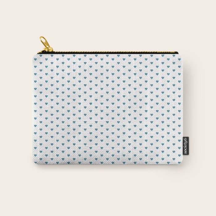 Small Blue heart pattern Carry All Pouch Gallery Image 1
