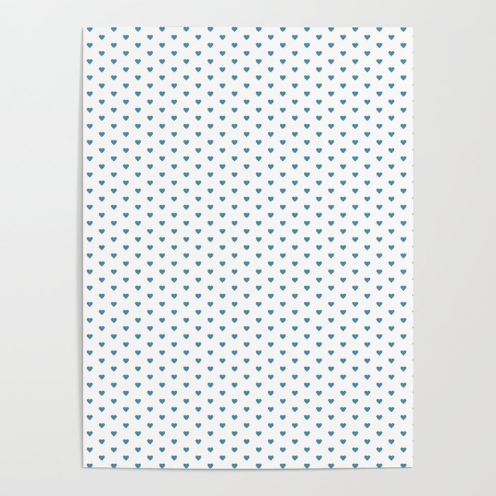 Small Blue heart pattern Poster Gallery Image 1
