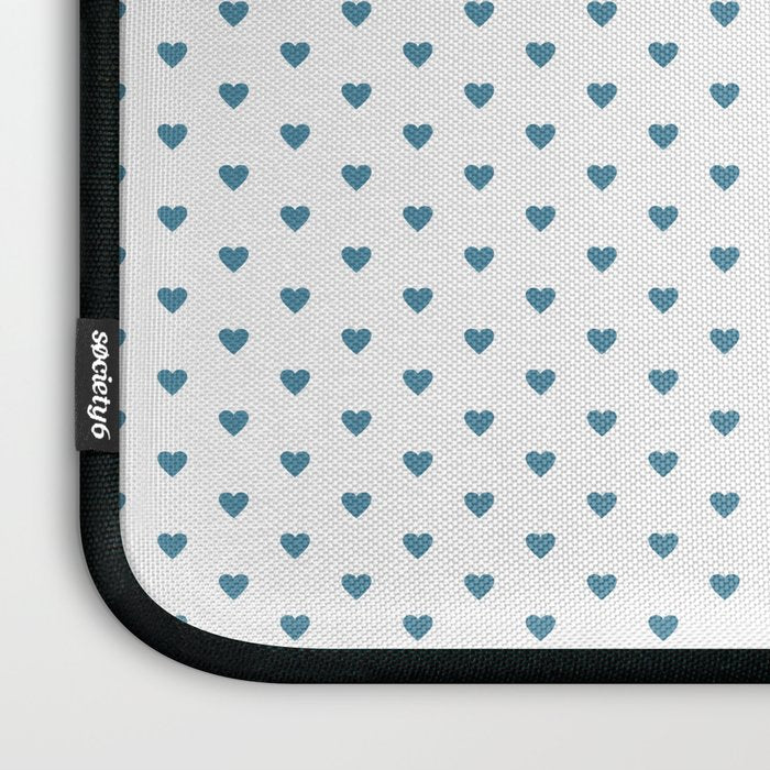 Small Blue heart pattern Laptop Sleeve Gallery Image 3