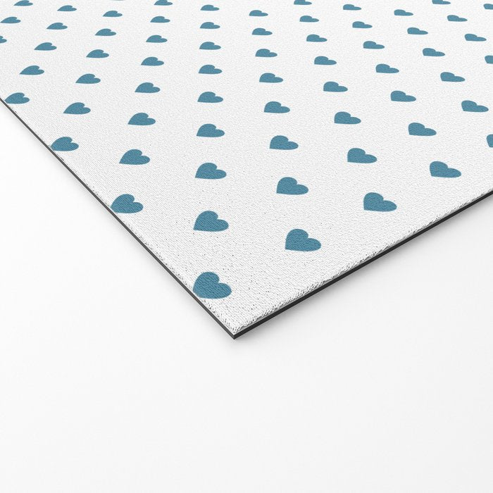 Small Blue heart pattern Welcome Mat Gallery Image 2
