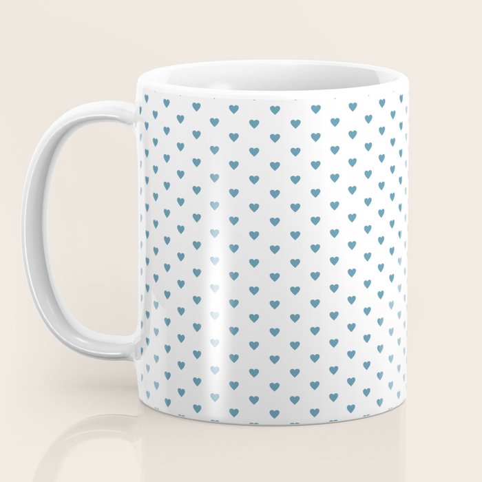 Small Blue heart pattern Coffee Mug Gallery Image 3