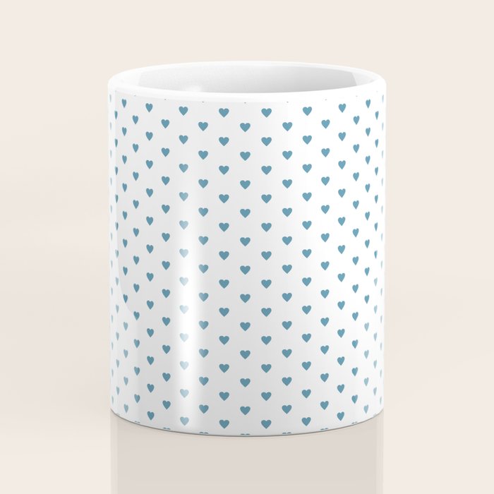 Small Blue heart pattern Coffee Mug Gallery Image 4