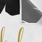 Get Naked Funny, Tropical Palm, Black, White and Gold Wall Tapestry Gallery Image 3