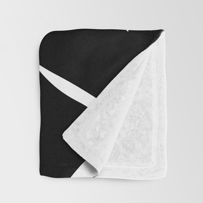Get Naked Funny, Tropical Palm, Black, White and Gold Throw Blanket Gallery Image 3