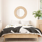 Get Naked Funny, Tropical Palm, Black, White and Gold Duvet Cover Gallery Image 3