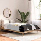 Get Naked Funny, Tropical Palm, Black, White and Gold Comforter Gallery Image 2