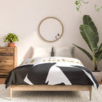 Get Naked Funny, Tropical Palm, Black, White and Gold Comforter Gallery Image 3