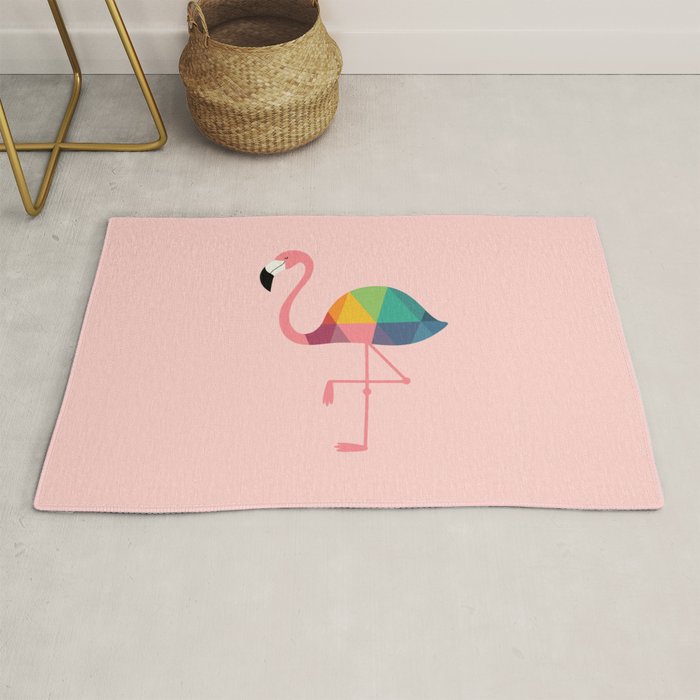 Rainbow Flamingo Rug Gallery Image 1