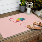 Rainbow Flamingo Outdoor Rug Gallery Image 2