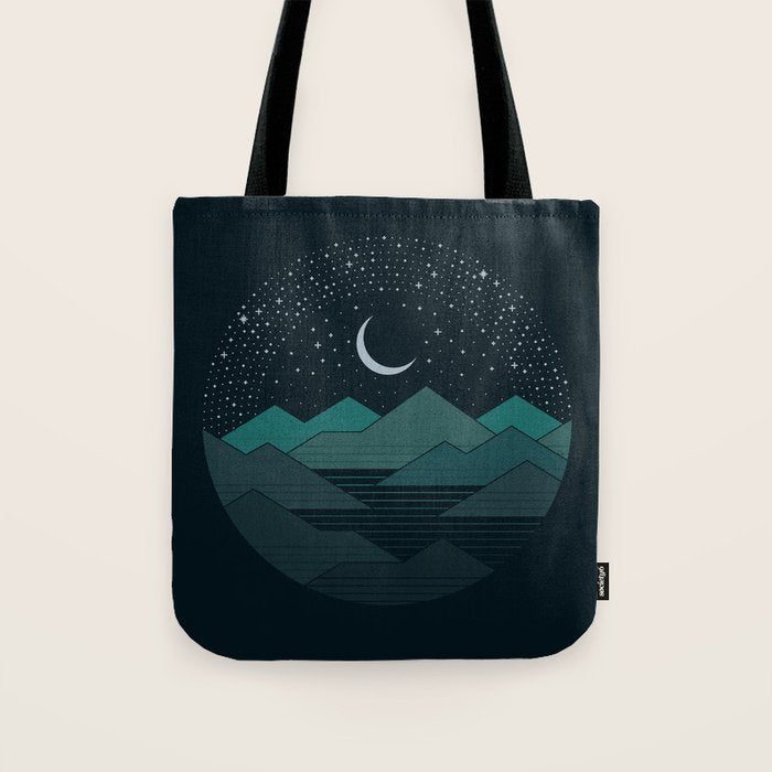 Between The Mountains And The Stars Tote Bag Gallery Image 1
